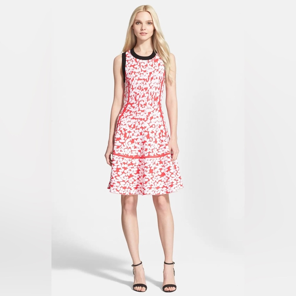 Kate Spade Floral Sleeveless Dress - Red and White